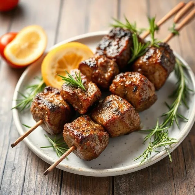 Шашлык из баранины с розмарином