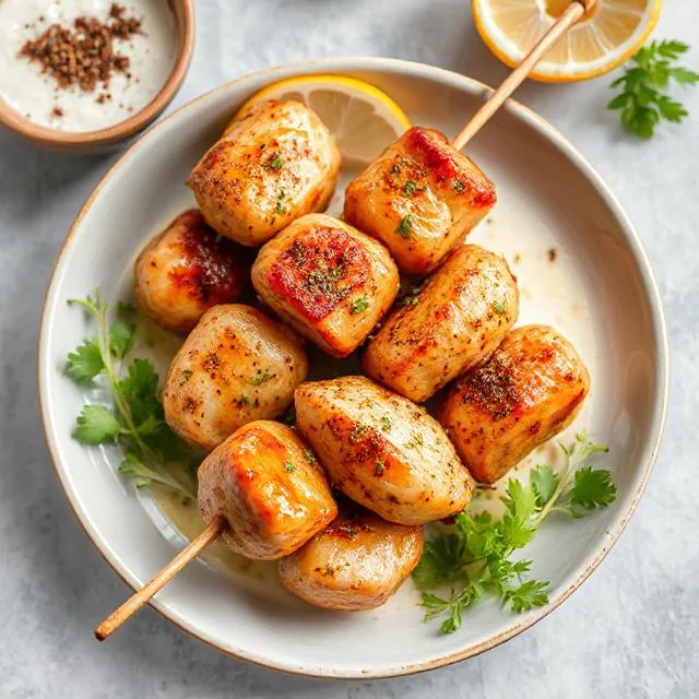Шашлык из курицы в кефирном маринаде